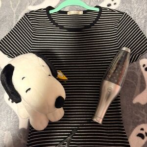 black and white stripped dress (PLUSHIE AND LIGHTSTICK NOT FOR SALE)